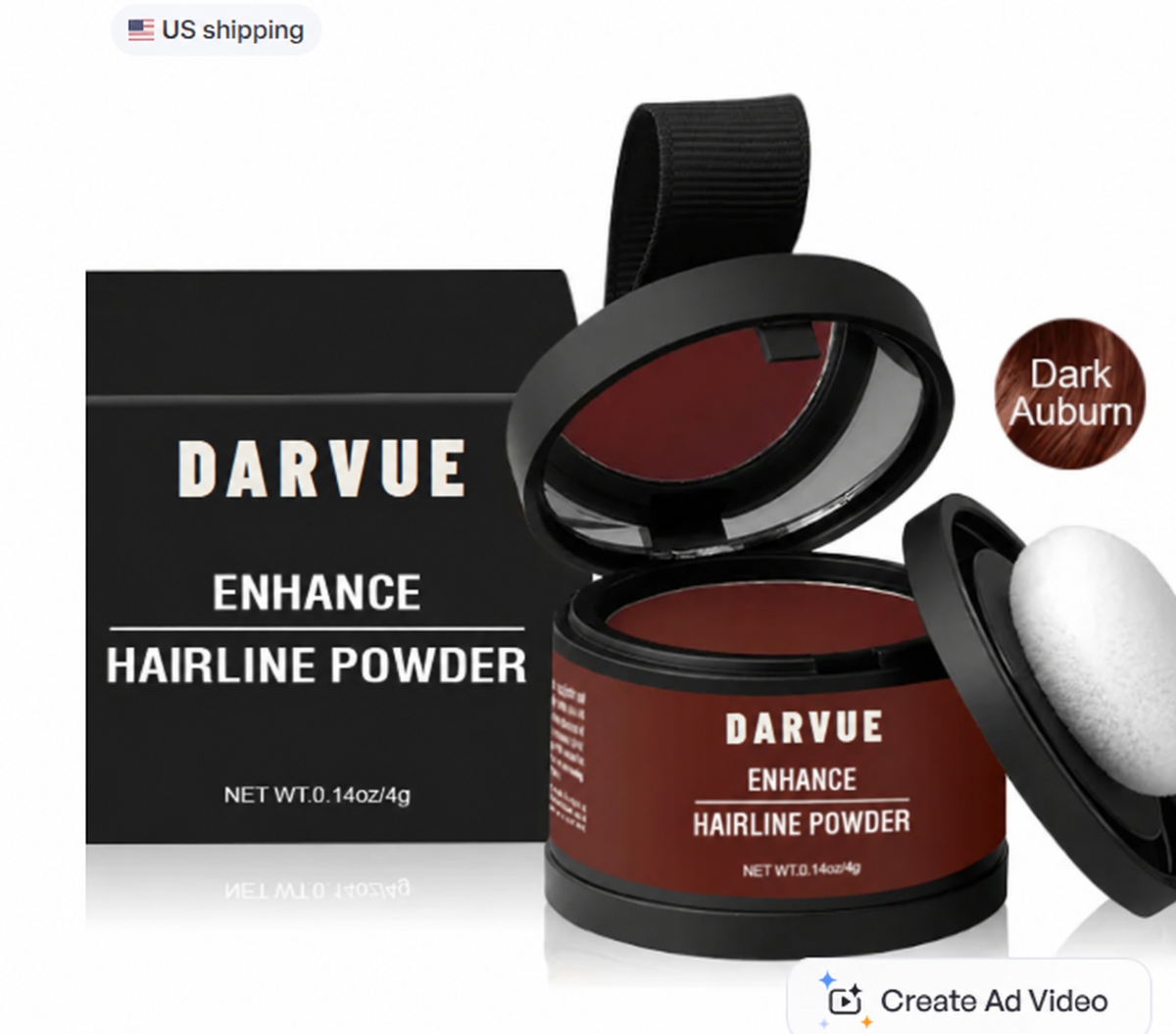 Darvue Hairline Shadow - Dark Auburn
